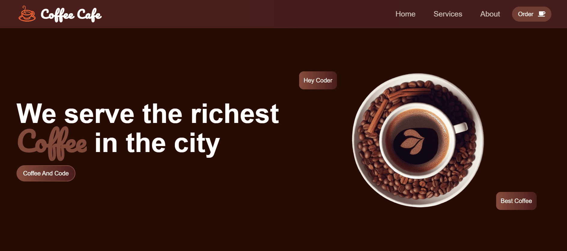 Coffee Cafe – Modern Coffee Shop Website